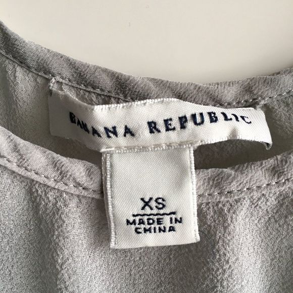 Banana Republic XS pure silk sleeveless grey cami top camisole braided straps​ - Picture 5 of 11